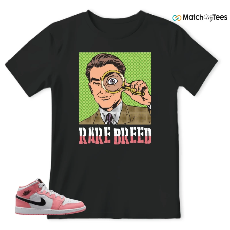 NIKE AIR JORDAN 1 MID GS PINK GAZE WHITE SNEAKER Matching Tees t-shirt