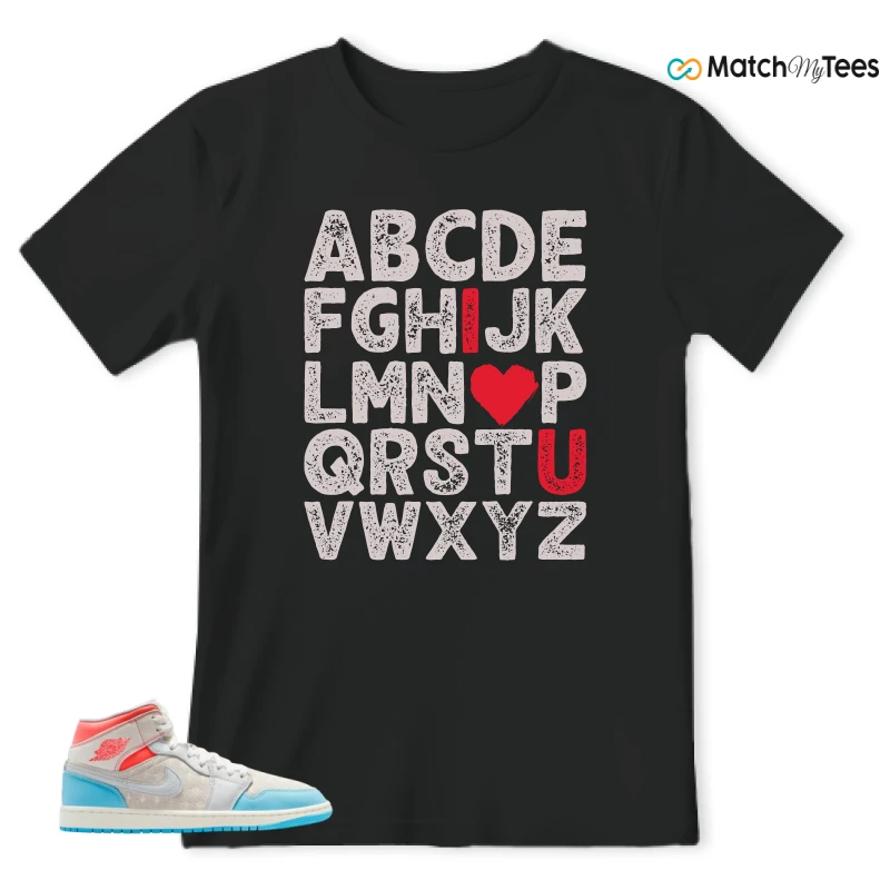 NIKE AIR JORDAN 1 MID SAIL HOT LAVA BLUE CHILL SNEAKER Matching Tees t-shirt