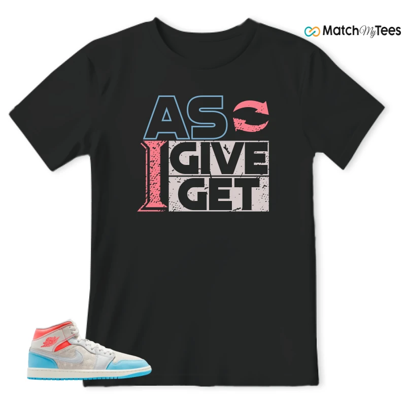 NIKE AIR JORDAN 1 MID SAIL HOT LAVA BLUE CHILL SNEAKER Matching Tees t-shirt