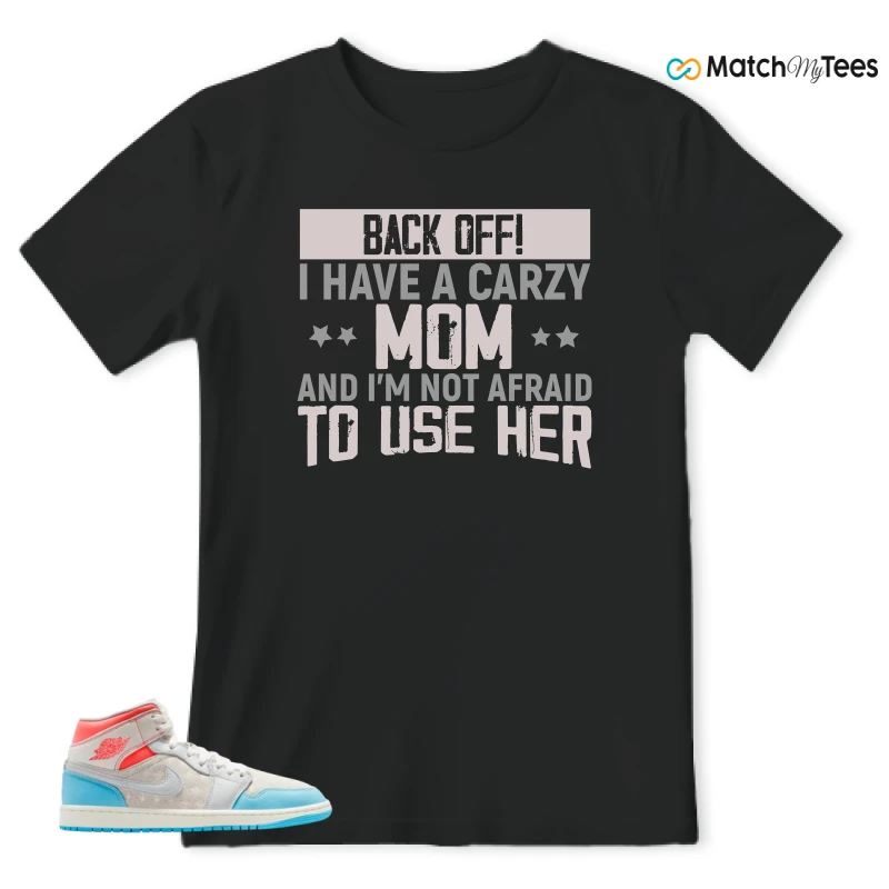 NIKE AIR JORDAN 1 MID SAIL HOT LAVA BLUE CHILL SNEAKER Matching Tees t-shirt