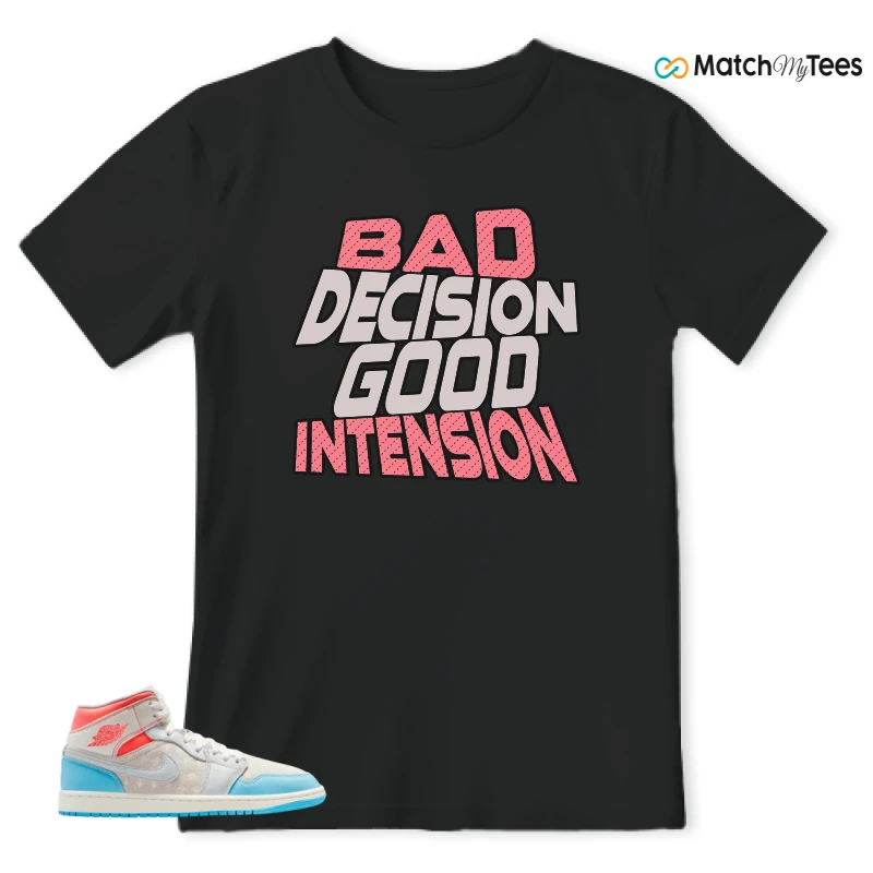 NIKE AIR JORDAN 1 MID SAIL HOT LAVA BLUE CHILL SNEAKER Matching Tees t-shirt