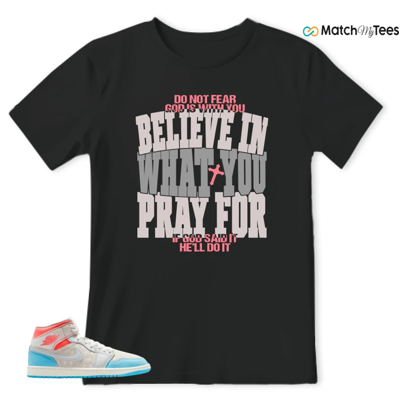 NIKE AIR JORDAN 1 MID SAIL HOT LAVA BLUE CHILL SNEAKER Matching Tees t-shirt