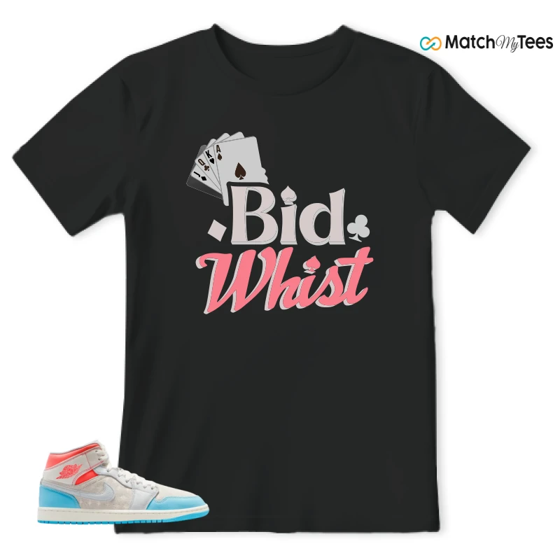NIKE AIR JORDAN 1 MID SAIL HOT LAVA BLUE CHILL SNEAKER Matching Tees t-shirt