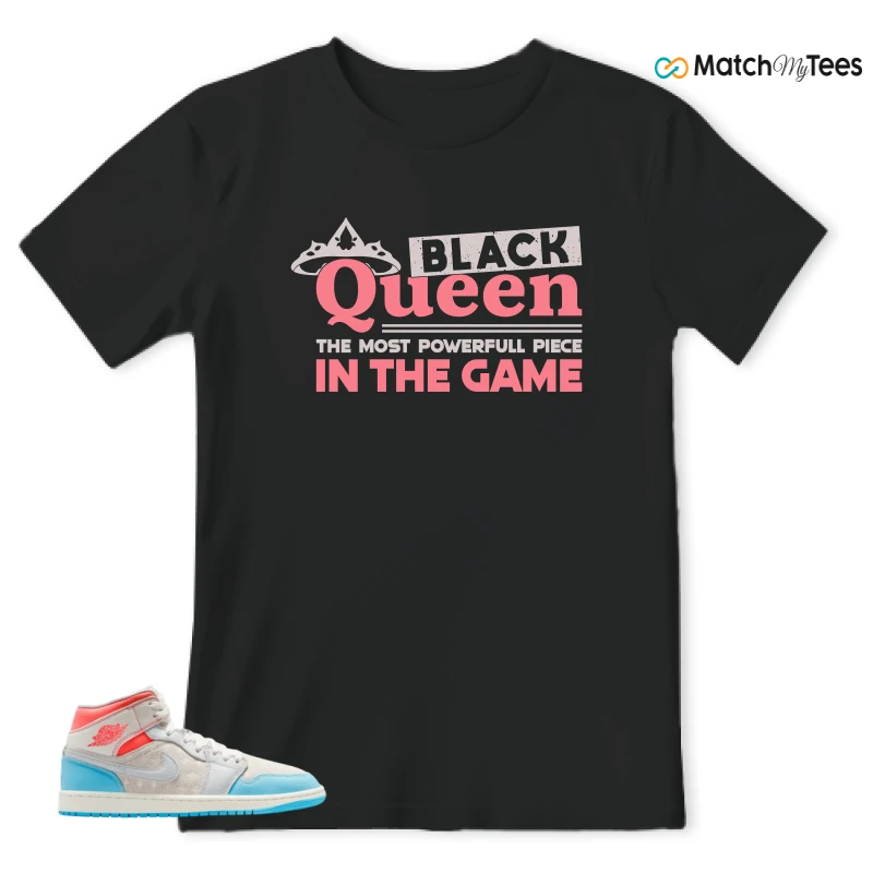 NIKE AIR JORDAN 1 MID SAIL HOT LAVA BLUE CHILL SNEAKER Matching Tees t-shirt