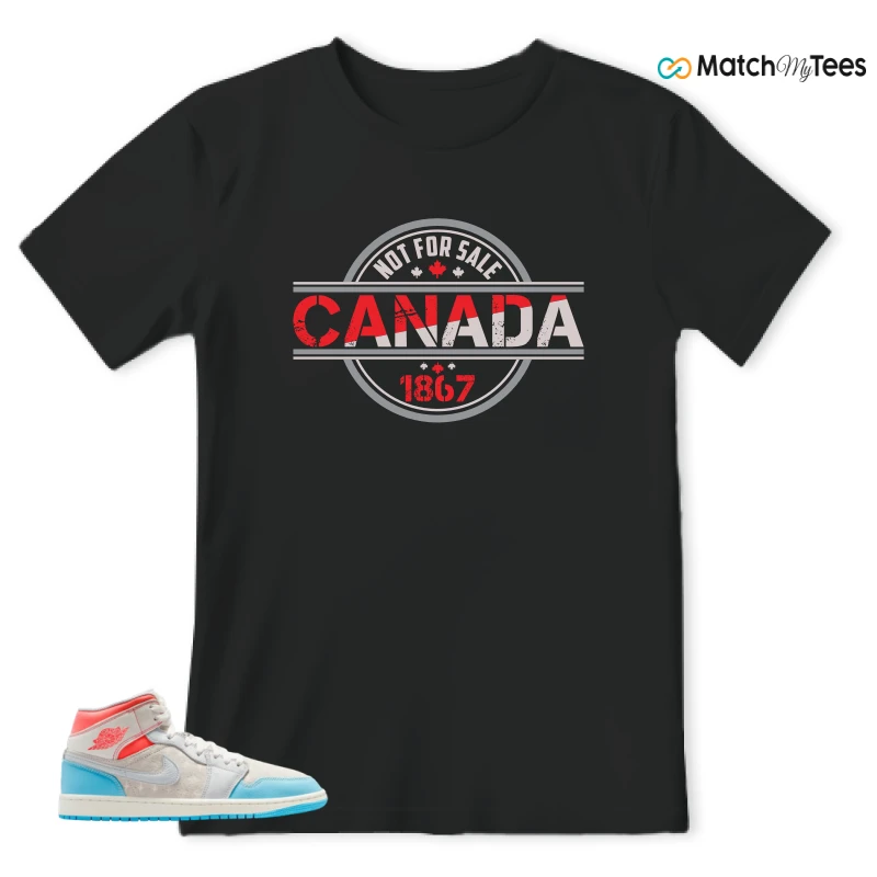 NIKE AIR JORDAN 1 MID SAIL HOT LAVA BLUE CHILL SNEAKER Matching Tees t-shirt