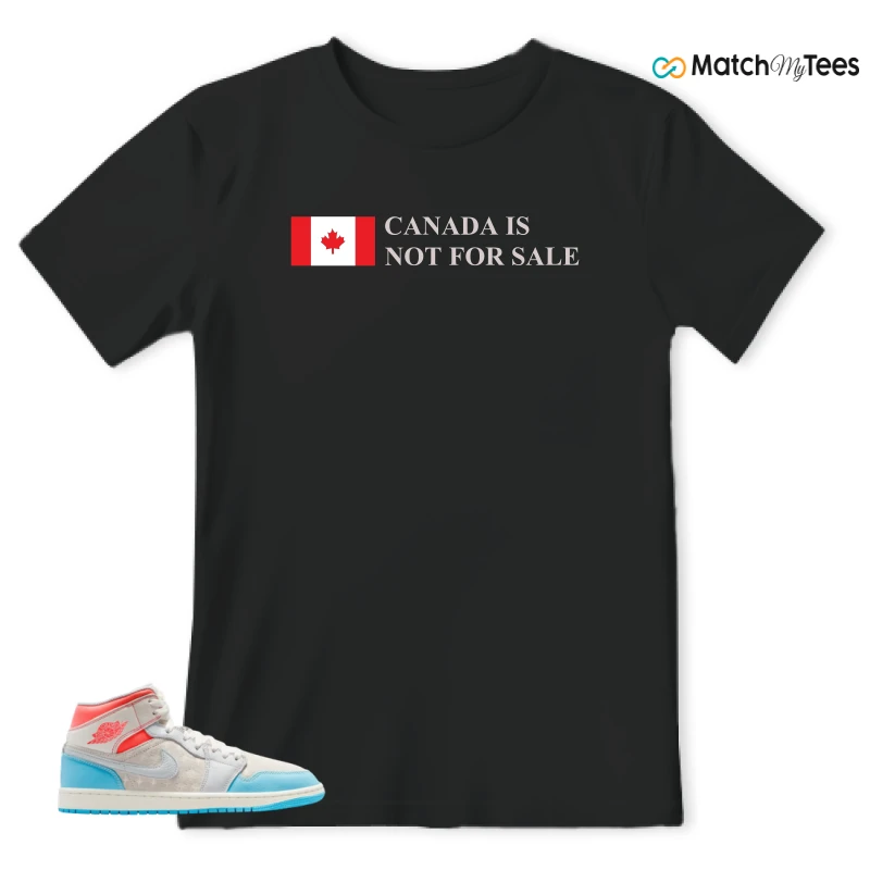 NIKE AIR JORDAN 1 MID SAIL HOT LAVA BLUE CHILL SNEAKER Matching Tees t-shirt