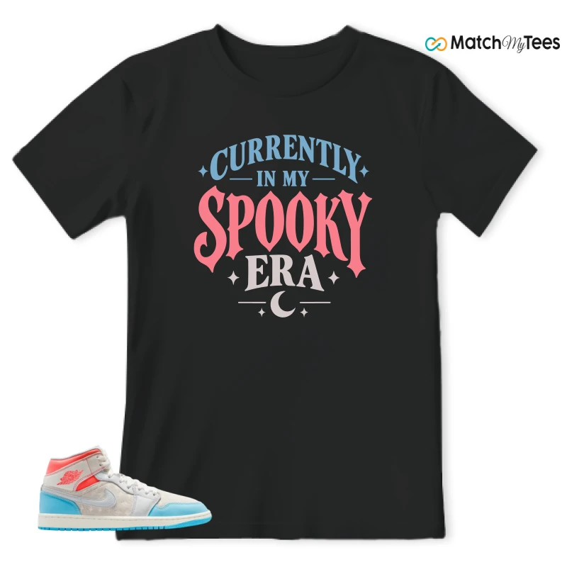 NIKE AIR JORDAN 1 MID SAIL HOT LAVA BLUE CHILL SNEAKER Matching Tees t-shirt