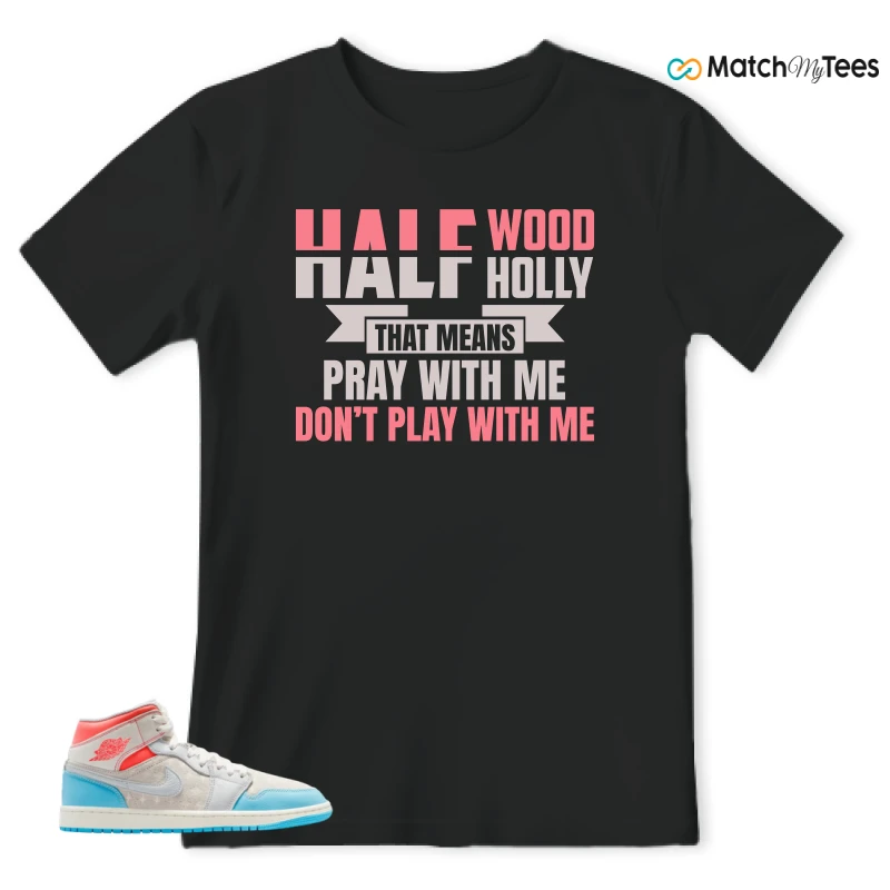 NIKE AIR JORDAN 1 MID SAIL HOT LAVA BLUE CHILL SNEAKER Matching Tees t-shirt