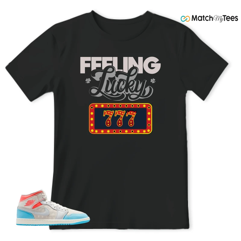 NIKE AIR JORDAN 1 MID SAIL HOT LAVA BLUE CHILL SNEAKER Matching Tees t-shirt