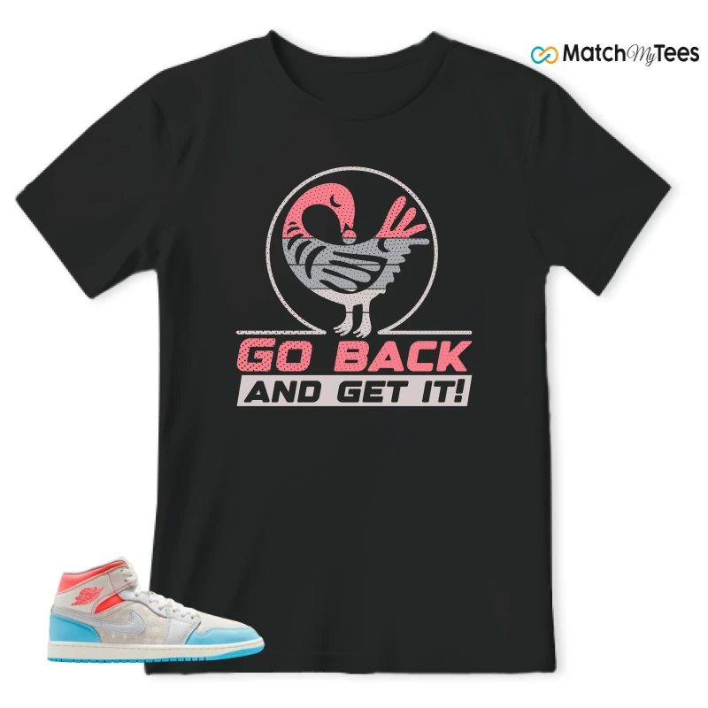 NIKE AIR JORDAN 1 MID SAIL HOT LAVA BLUE CHILL SNEAKER Matching Tees t-shirt