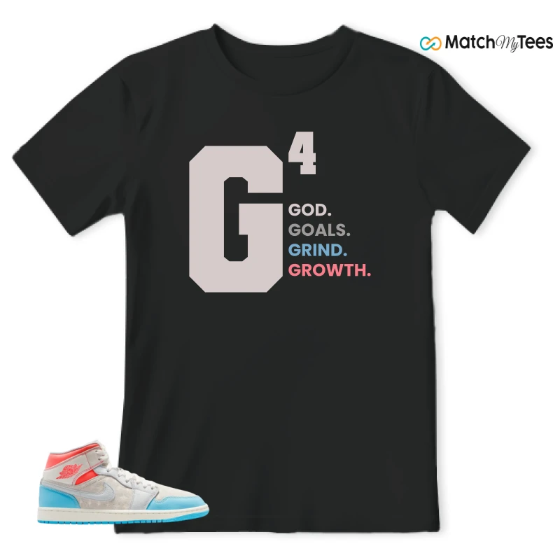 NIKE AIR JORDAN 1 MID SAIL HOT LAVA BLUE CHILL SNEAKER Matching Tees t-shirt