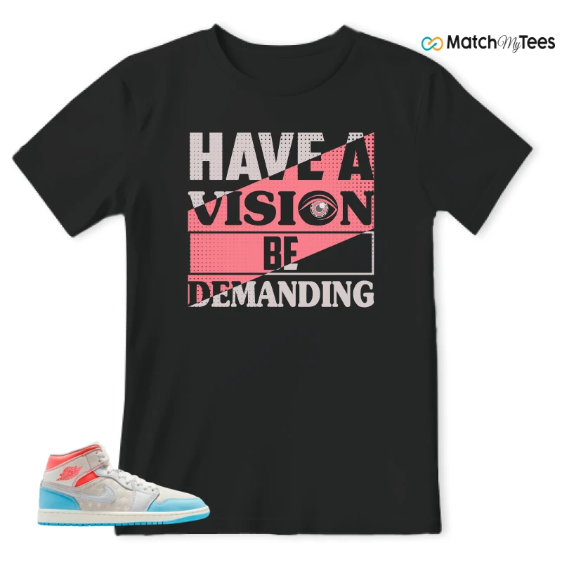 NIKE AIR JORDAN 1 MID SAIL HOT LAVA BLUE CHILL SNEAKER Matching Tees t-shirt