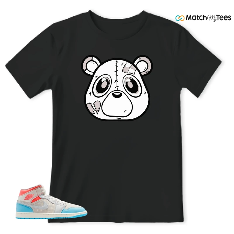NIKE AIR JORDAN 1 MID SAIL HOT LAVA BLUE CHILL SNEAKER Matching Tees t-shirt