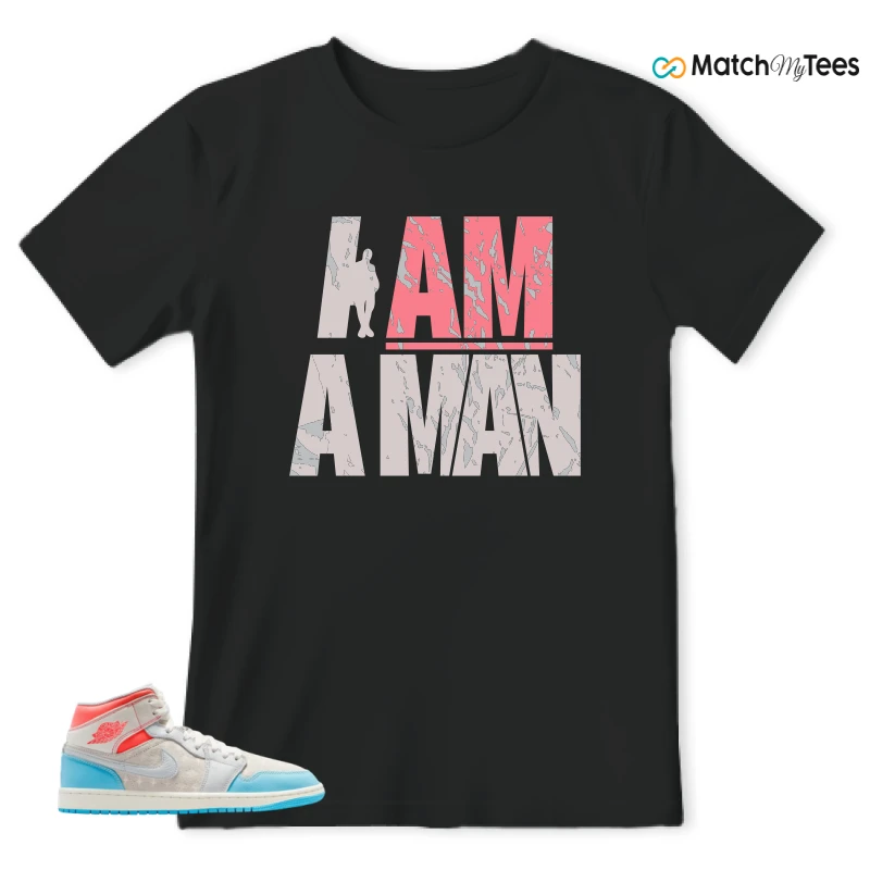 NIKE AIR JORDAN 1 MID SAIL HOT LAVA BLUE CHILL SNEAKER Matching Tees t-shirt