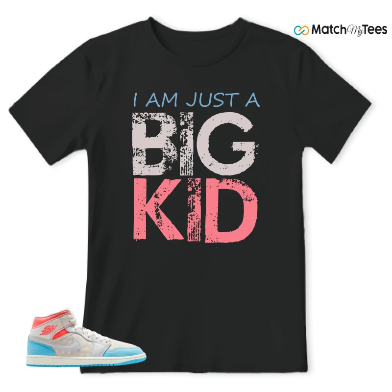 NIKE AIR JORDAN 1 MID SAIL HOT LAVA BLUE CHILL SNEAKER Matching Tees t-shirt