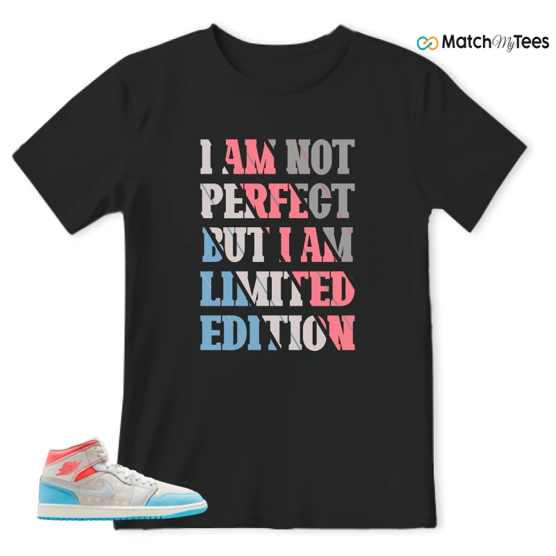 NIKE AIR JORDAN 1 MID SAIL HOT LAVA BLUE CHILL SNEAKER Matching Tees t-shirt
