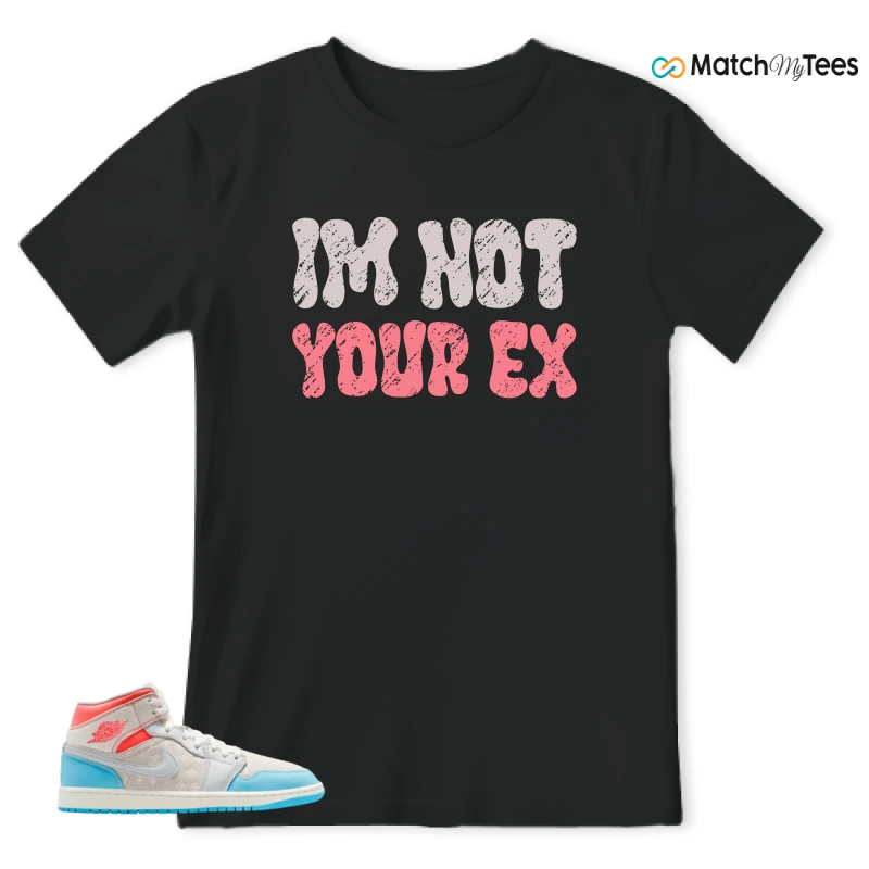 NIKE AIR JORDAN 1 MID SAIL HOT LAVA BLUE CHILL SNEAKER Matching Tees t-shirt