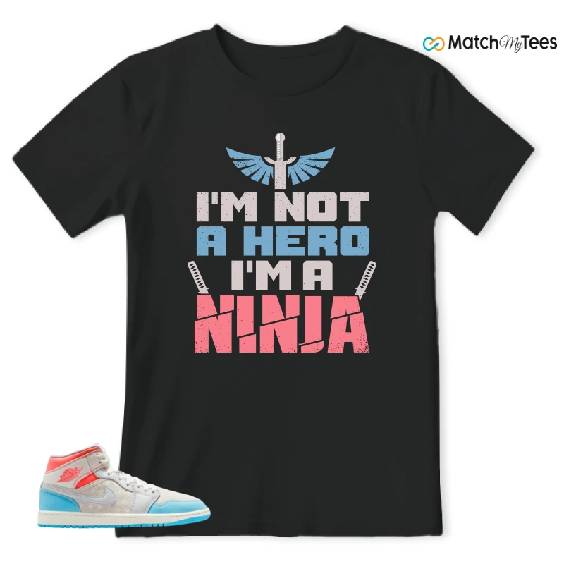 NIKE AIR JORDAN 1 MID SAIL HOT LAVA BLUE CHILL SNEAKER Matching Tees t-shirt