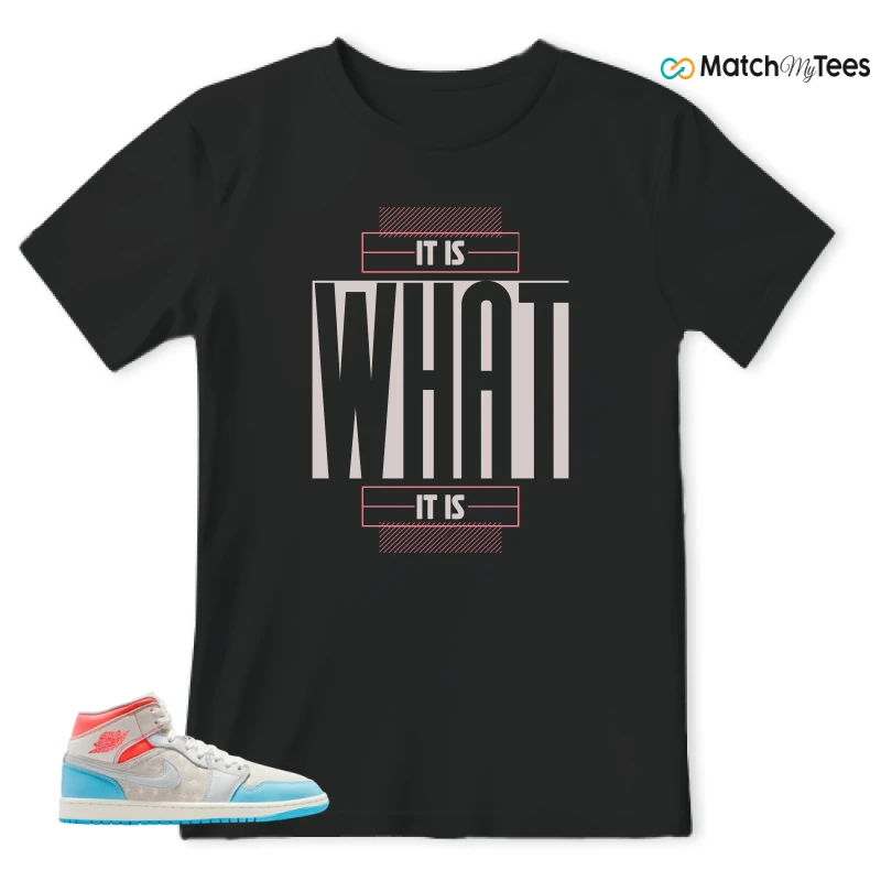 NIKE AIR JORDAN 1 MID SAIL HOT LAVA BLUE CHILL SNEAKER Matching Tees t-shirt