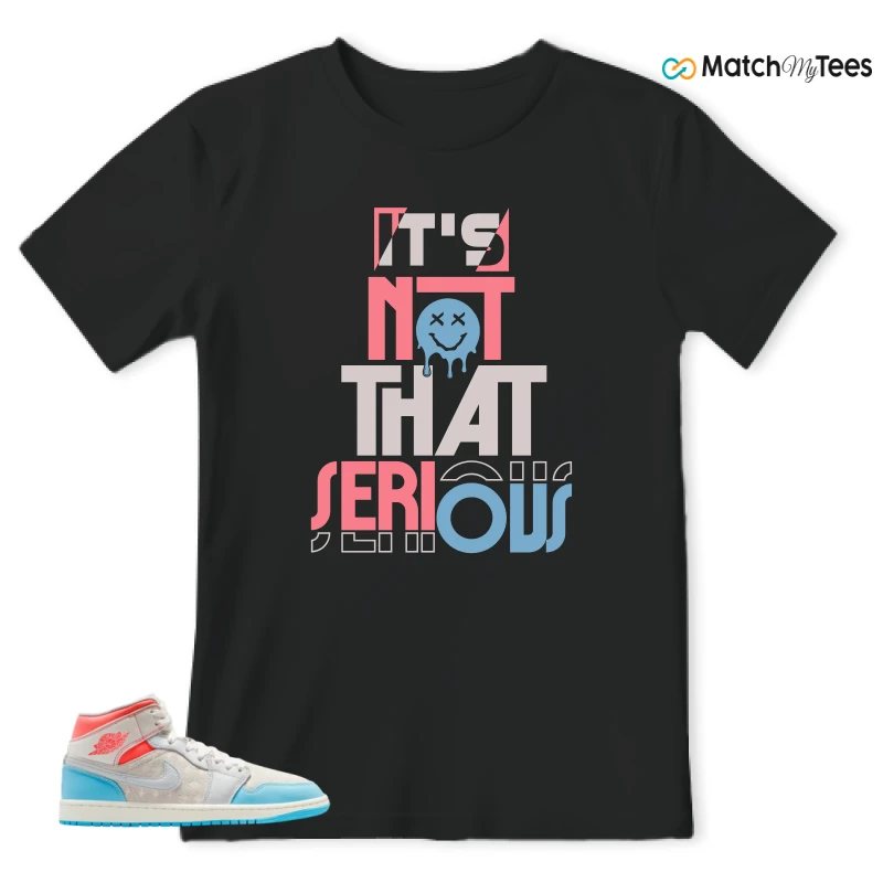 NIKE AIR JORDAN 1 MID SAIL HOT LAVA BLUE CHILL SNEAKER Matching Tees t-shirt