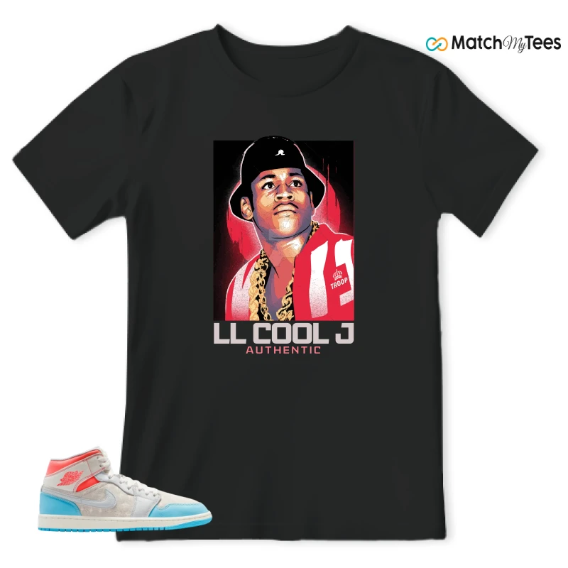 NIKE AIR JORDAN 1 MID SAIL HOT LAVA BLUE CHILL SNEAKER Matching Tees t-shirt