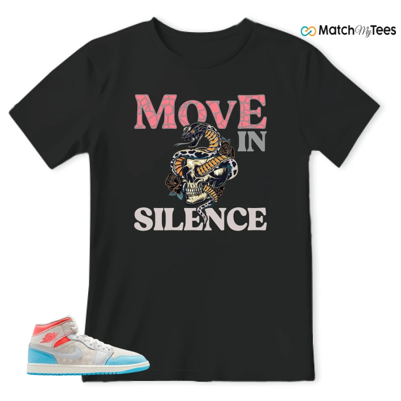 NIKE AIR JORDAN 1 MID SAIL HOT LAVA BLUE CHILL SNEAKER Matching Tees t-shirt
