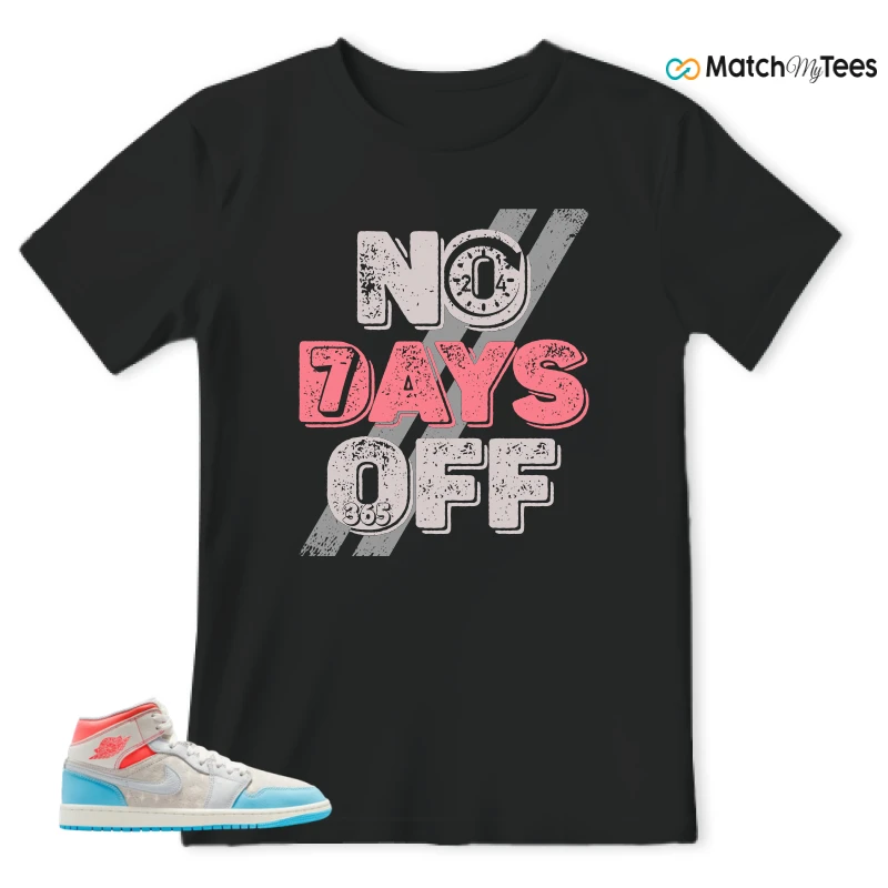 NIKE AIR JORDAN 1 MID SAIL HOT LAVA BLUE CHILL SNEAKER Matching Tees t-shirt