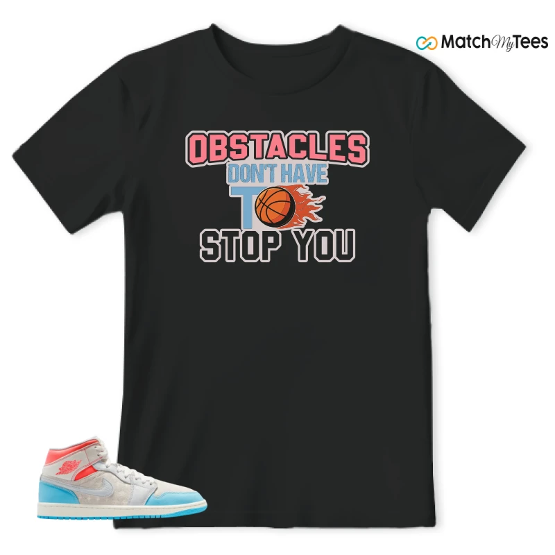 NIKE AIR JORDAN 1 MID SAIL HOT LAVA BLUE CHILL SNEAKER Matching Tees t-shirt
