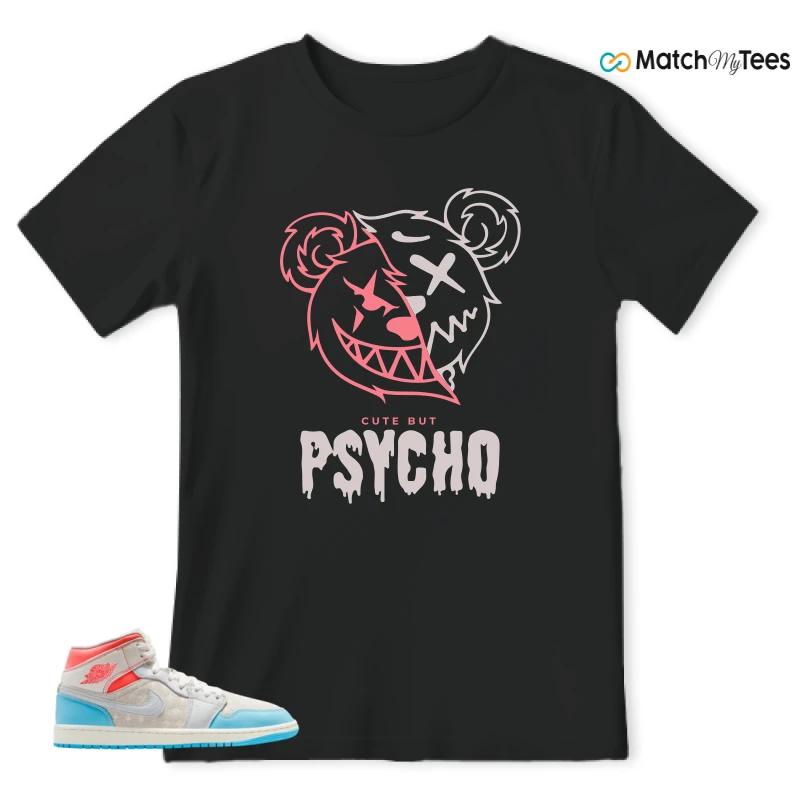 NIKE AIR JORDAN 1 MID SAIL HOT LAVA BLUE CHILL SNEAKER Matching Tees t-shirt