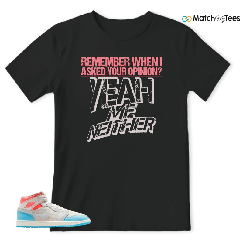 NIKE AIR JORDAN 1 MID SAIL HOT LAVA BLUE CHILL SNEAKER Matching Tees t-shirt
