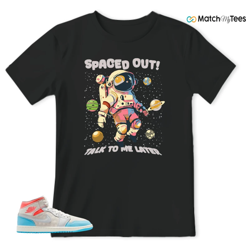 NIKE AIR JORDAN 1 MID SAIL HOT LAVA BLUE CHILL SNEAKER Matching Tees t-shirt