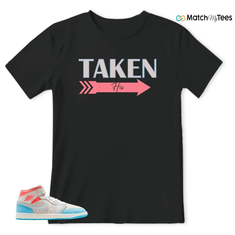 NIKE AIR JORDAN 1 MID SAIL HOT LAVA BLUE CHILL SNEAKER Matching Tees t-shirt