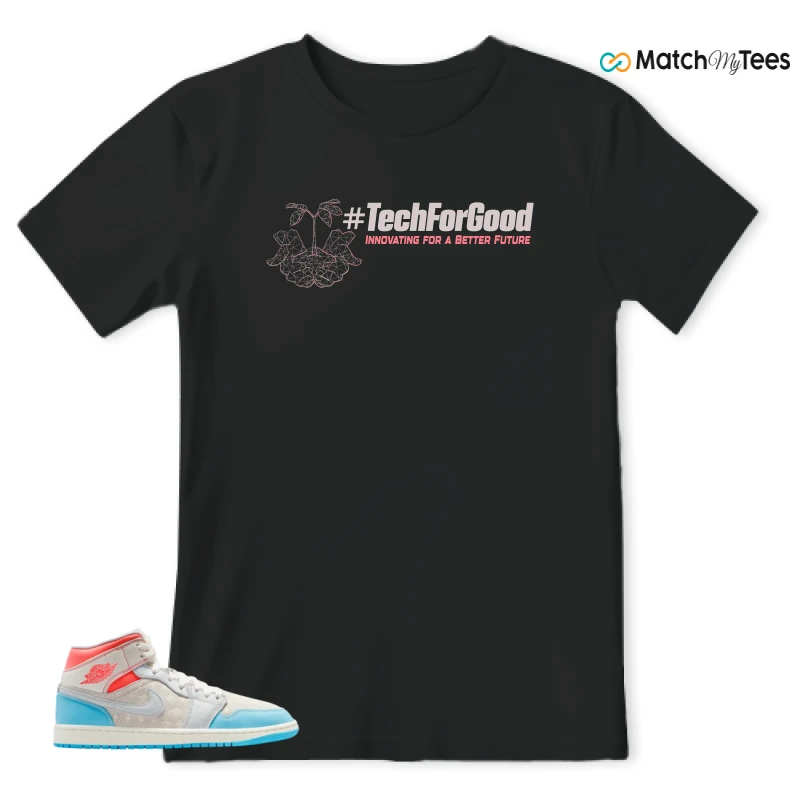 NIKE AIR JORDAN 1 MID SAIL HOT LAVA BLUE CHILL SNEAKER Matching Tees t-shirt