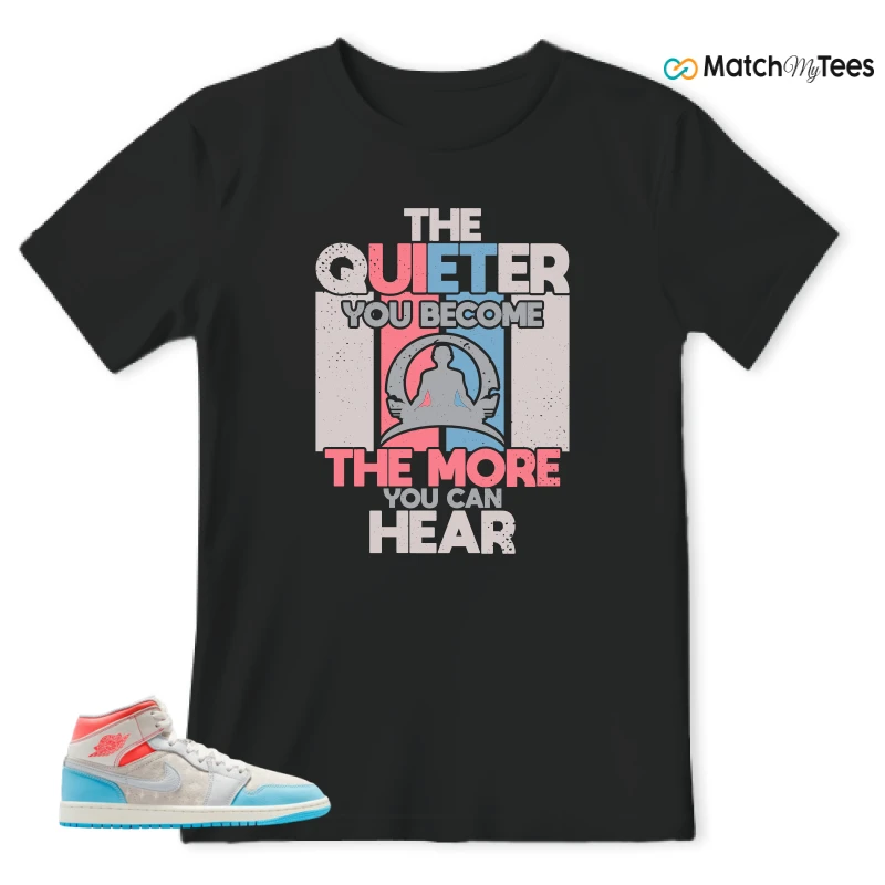 NIKE AIR JORDAN 1 MID SAIL HOT LAVA BLUE CHILL SNEAKER Matching Tees t-shirt