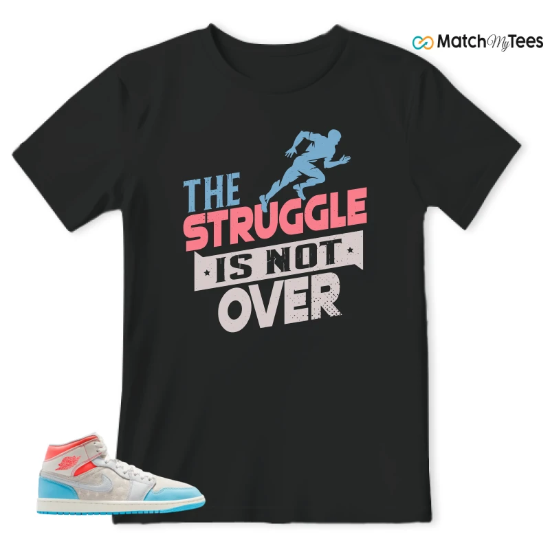 NIKE AIR JORDAN 1 MID SAIL HOT LAVA BLUE CHILL SNEAKER Matching Tees t-shirt