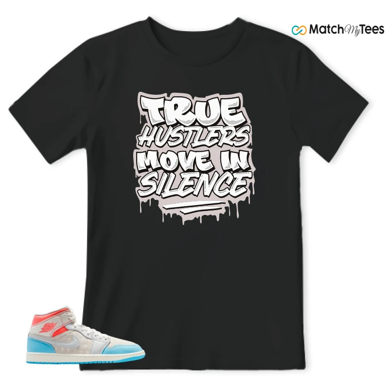 NIKE AIR JORDAN 1 MID SAIL HOT LAVA BLUE CHILL SNEAKER Matching Tees t-shirt