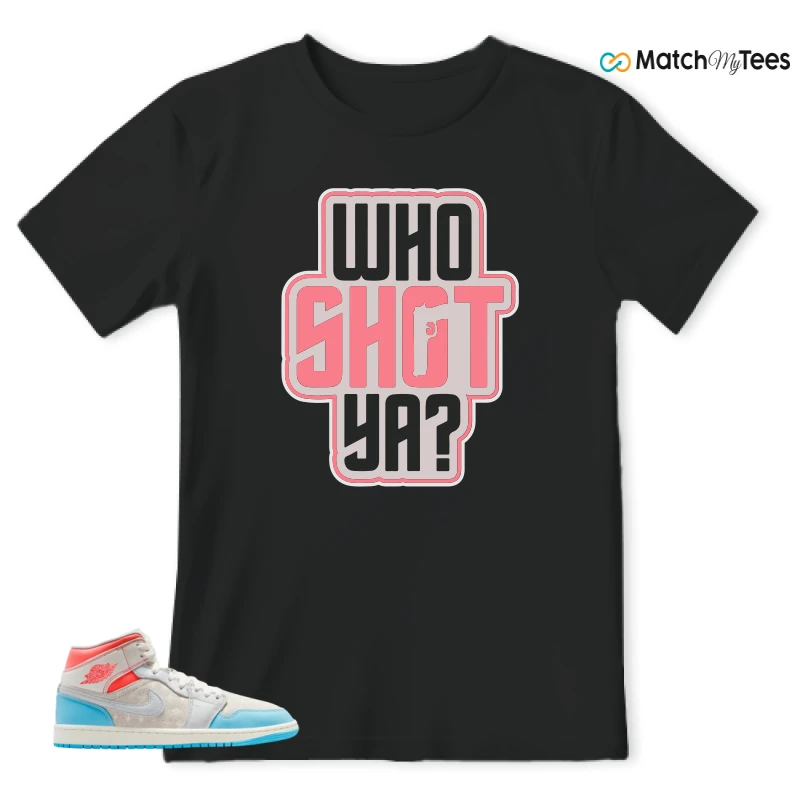 NIKE AIR JORDAN 1 MID SAIL HOT LAVA BLUE CHILL SNEAKER Matching Tees t-shirt