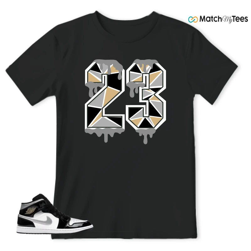 NIKE AIR JORDAN 1 MID SE BLACK WHITE SNEAKER Matching Tees t-shirt