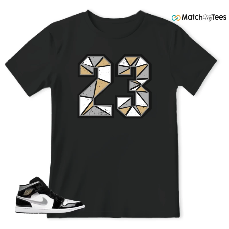 NIKE AIR JORDAN 1 MID SE BLACK WHITE SNEAKER Matching Tees t-shirt