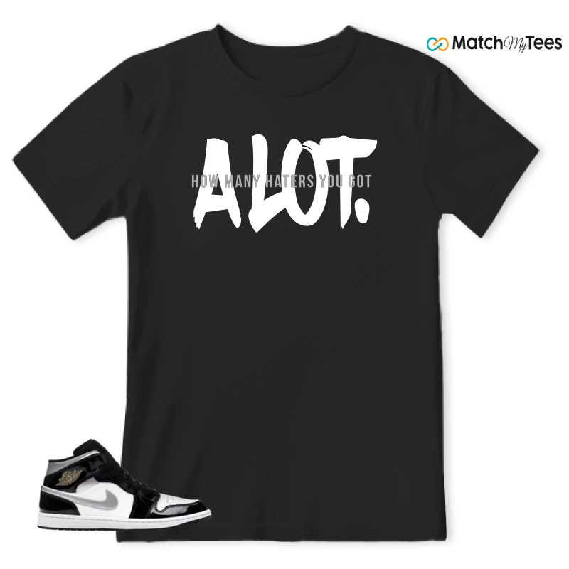 NIKE AIR JORDAN 1 MID SE BLACK WHITE SNEAKER Matching Tees t-shirt