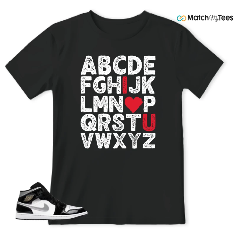NIKE AIR JORDAN 1 MID SE BLACK WHITE SNEAKER Matching Tees t-shirt