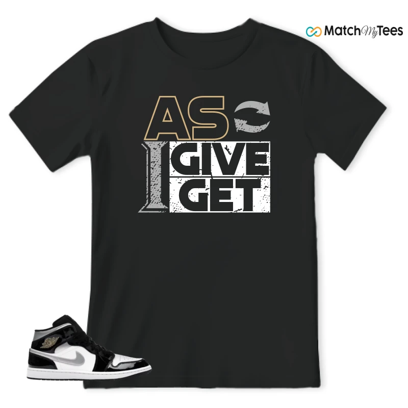 NIKE AIR JORDAN 1 MID SE BLACK WHITE SNEAKER Matching Tees t-shirt