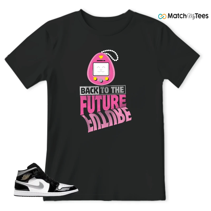 NIKE AIR JORDAN 1 MID SE BLACK WHITE SNEAKER Matching Tees t-shirt