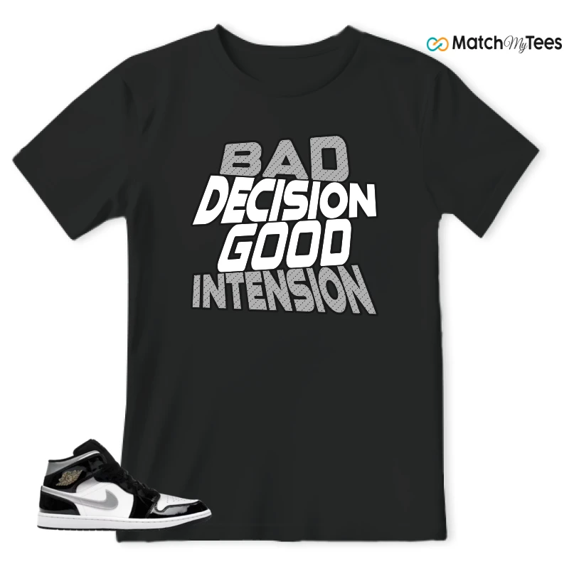 NIKE AIR JORDAN 1 MID SE BLACK WHITE SNEAKER Matching Tees t-shirt