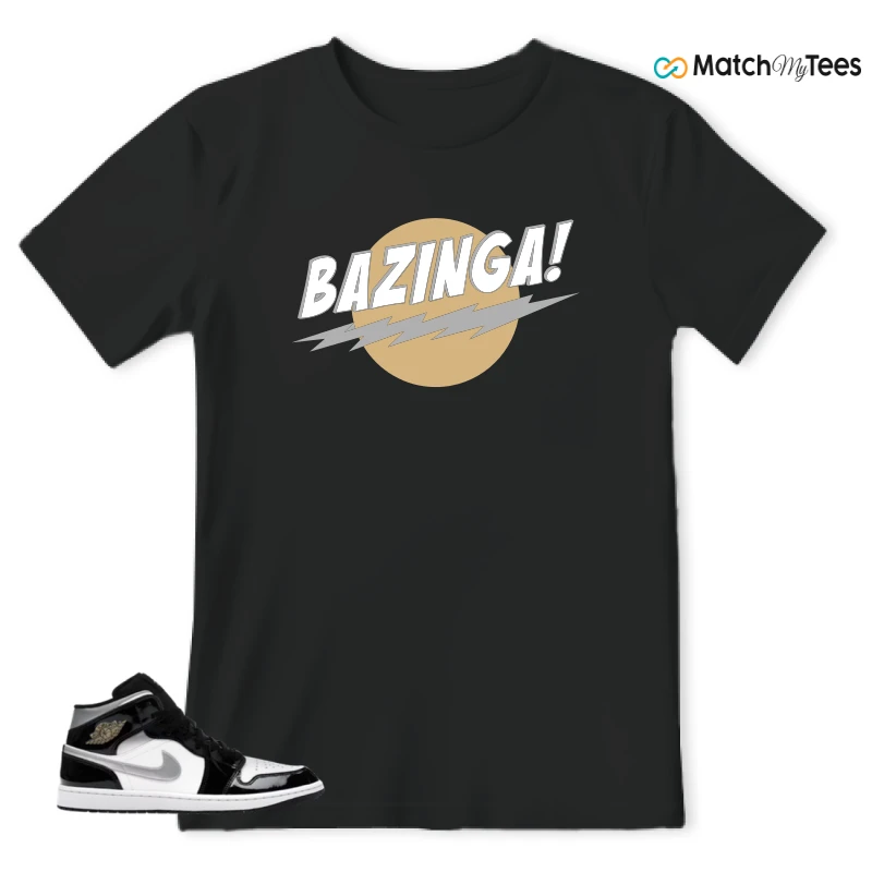 NIKE AIR JORDAN 1 MID SE BLACK WHITE SNEAKER Matching Tees t-shirt
