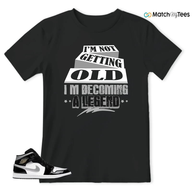 NIKE AIR JORDAN 1 MID SE BLACK WHITE SNEAKER Matching Tees t-shirt