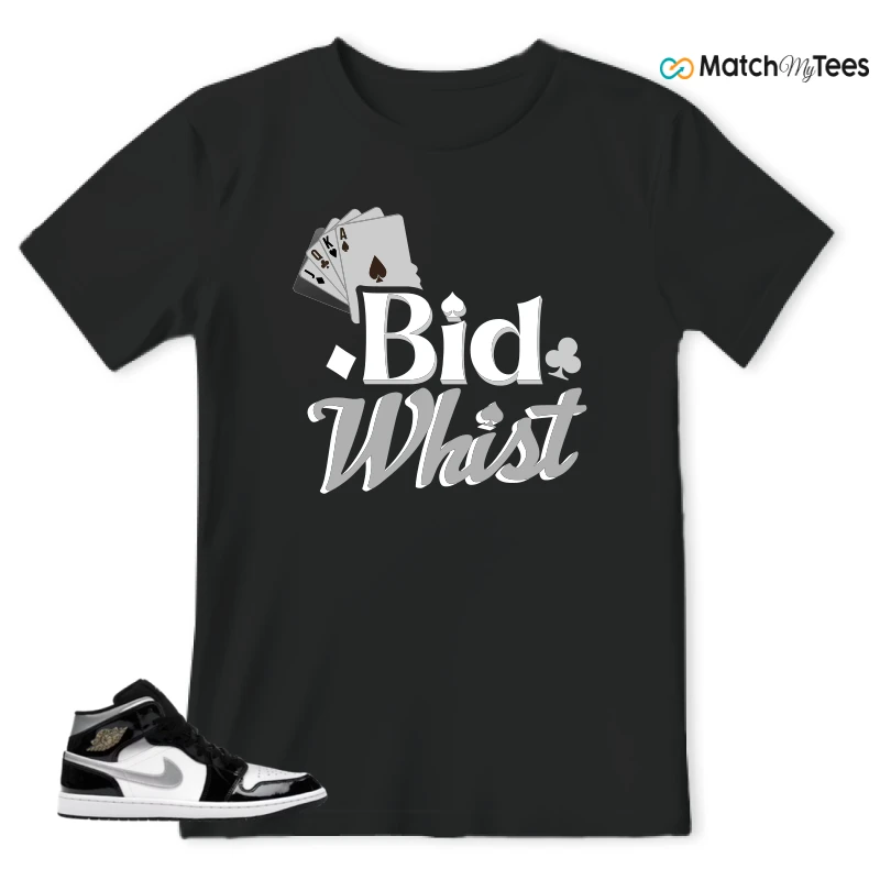 NIKE AIR JORDAN 1 MID SE BLACK WHITE SNEAKER Matching Tees t-shirt
