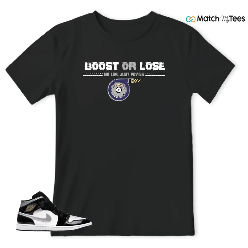 NIKE AIR JORDAN 1 MID SE BLACK WHITE SNEAKER Matching Tees t-shirt