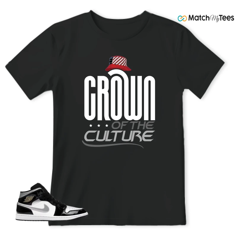 NIKE AIR JORDAN 1 MID SE BLACK WHITE SNEAKER Matching Tees t-shirt