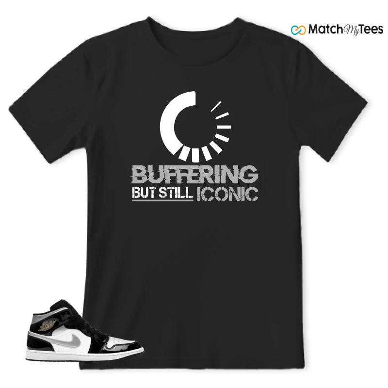 NIKE AIR JORDAN 1 MID SE BLACK WHITE SNEAKER Matching Tees t-shirt